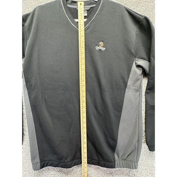 Nike Golf V-Neck Cuscowilla Size XL Therma-Fit Fleece Pullover Black Gray - Picture 5 of 10